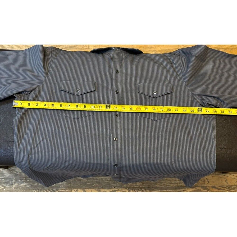 Rock & Republic Men's Sz XXL Long Sleeve Button Down Shirt‎ Gray Pockets - Picture 7 of 7
